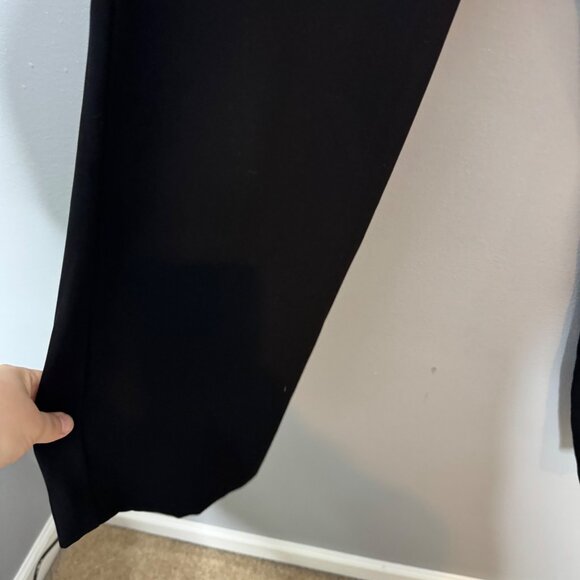 EILEEN FISHER black side zipper woven straight leg pants size 10 - Picture 5 of 7